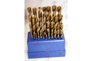 29Pc 1/16 to 1/2 HSS Metal Box High Speed Steel Titanium Coated Drill Bit Set